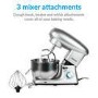 GRADE A1 - electriQ Multifunctional Stand Mixer in Silver