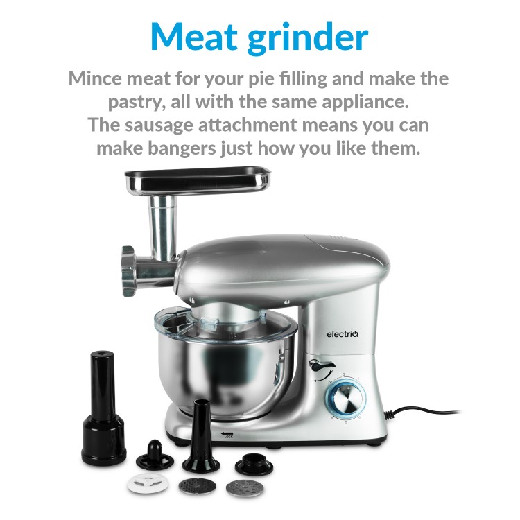 electriQ 5.5L Multifunctional Stand Mixer with Blender & Meat Grinder