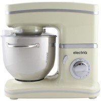 GRADE A1 - ElectriQ 5.2 litre Electric Food Stand Mixer 1500w Cream with Dishwasher Safe Attachments 
