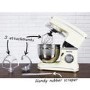 GRADE A1 - ElectriQ 5.2 litre Electric Food Stand Mixer 1500w Cream with Dishwasher Safe Attachments 