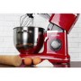GRADE A1 - electriQ 5.2L 1500W Stand Mixer with 3 Mixing Attachments - Red
