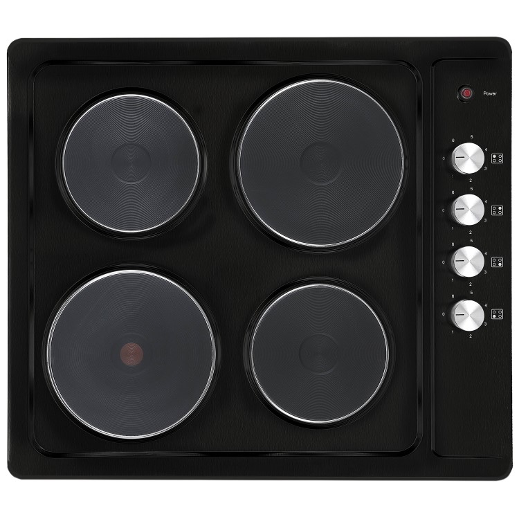 electriQ 60cm Sealed Plate Hob - Black