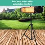 electriQ Wall Mounted Electric Patio Heater - 2.5kW with Remote Control