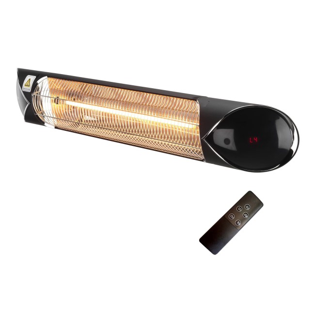 electriQ Wall Mounted Electric Patio Heater - 2.5kW with Remote Control