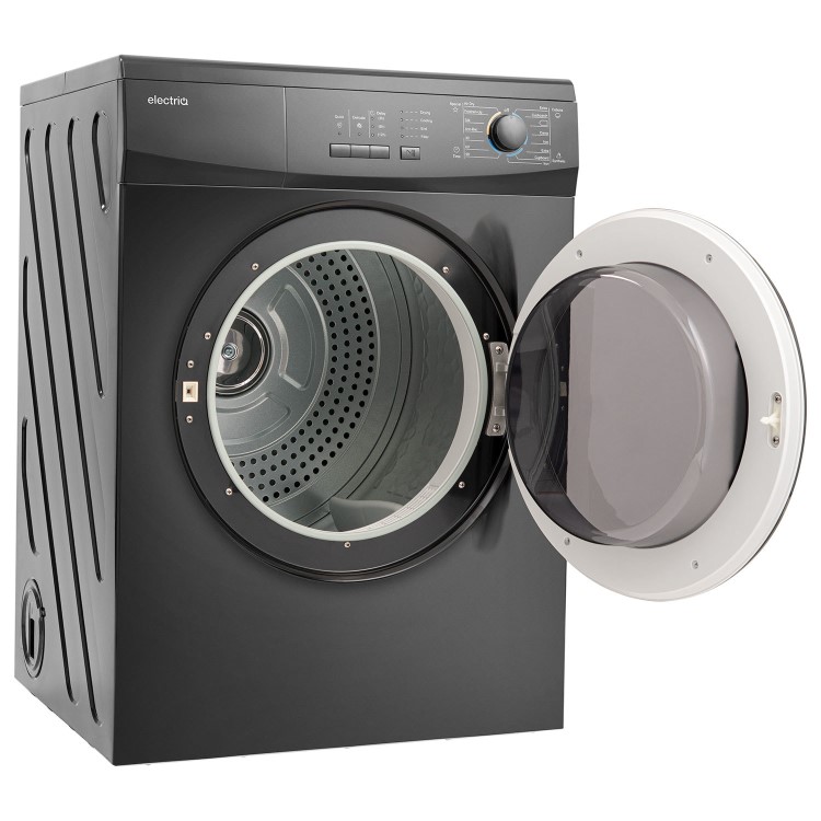 GRADE A1 - electriQ Series 2 7kg Vented Tumble Dryer - Black