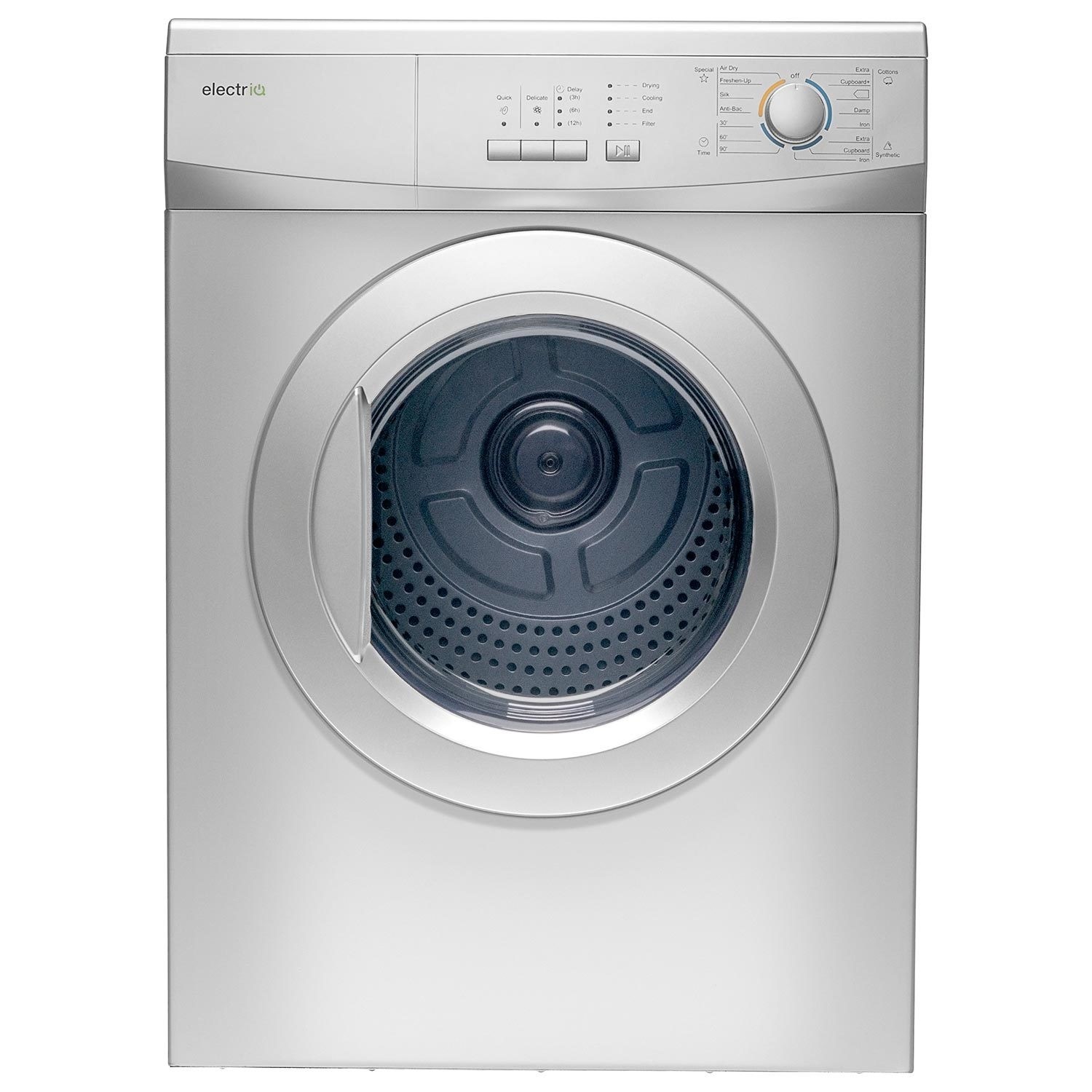 electriQ 7kg Vented Tumble Dryer Silver EIQTD7GS Appliances Direct