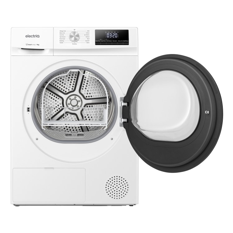 electriQ 9kg Heat Pump Tumble Dryer - White