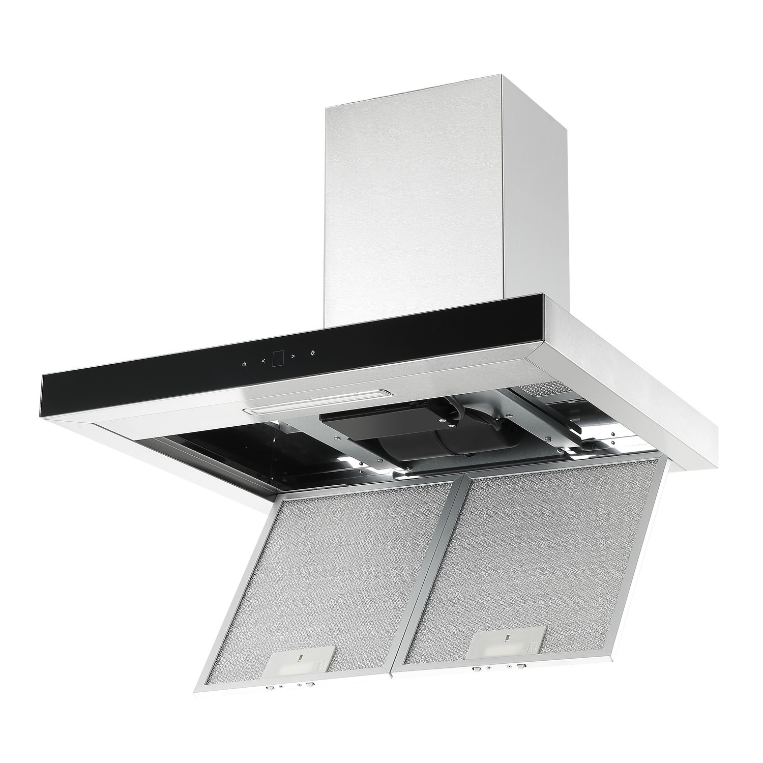 electriQ 60cm Slimline Touch Cooker Hood Stainless Steel