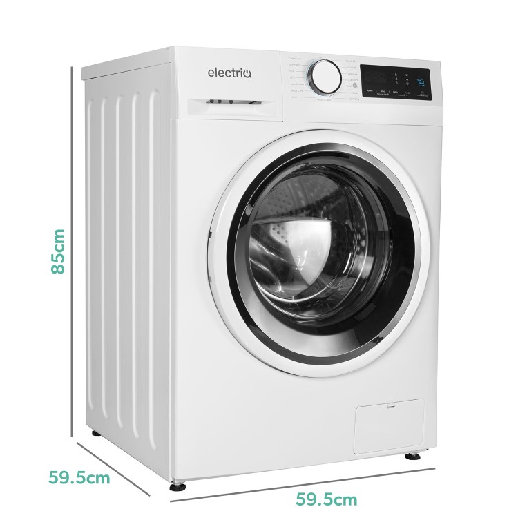 Refurbished electriQ EIQWM12KG Freestanding 12KG 1400 Spin Washing Machine White
