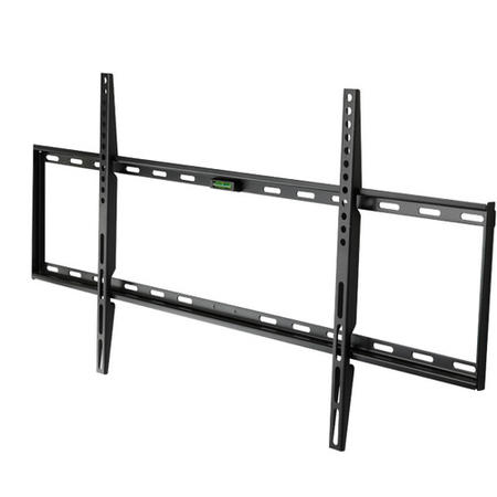 GRADE A1 - Super Slim Flat to Wall TV Bracket with Spirit Level for 55 - 100" TVs - Universal VESA up to 800 x 400mm and 50kg Load