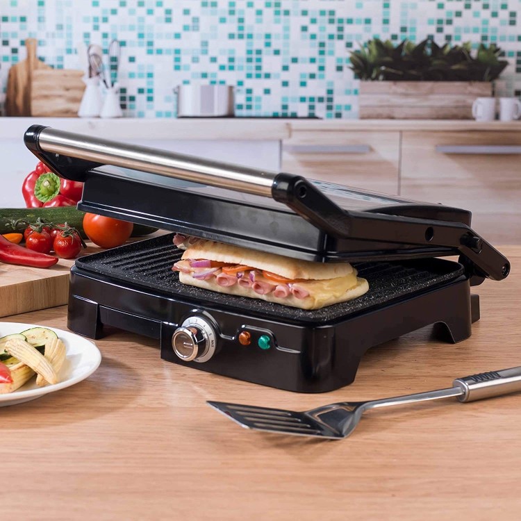 Salter EK2003MG Megastone XL Health Grill & Panini Maker - Stainless Steel