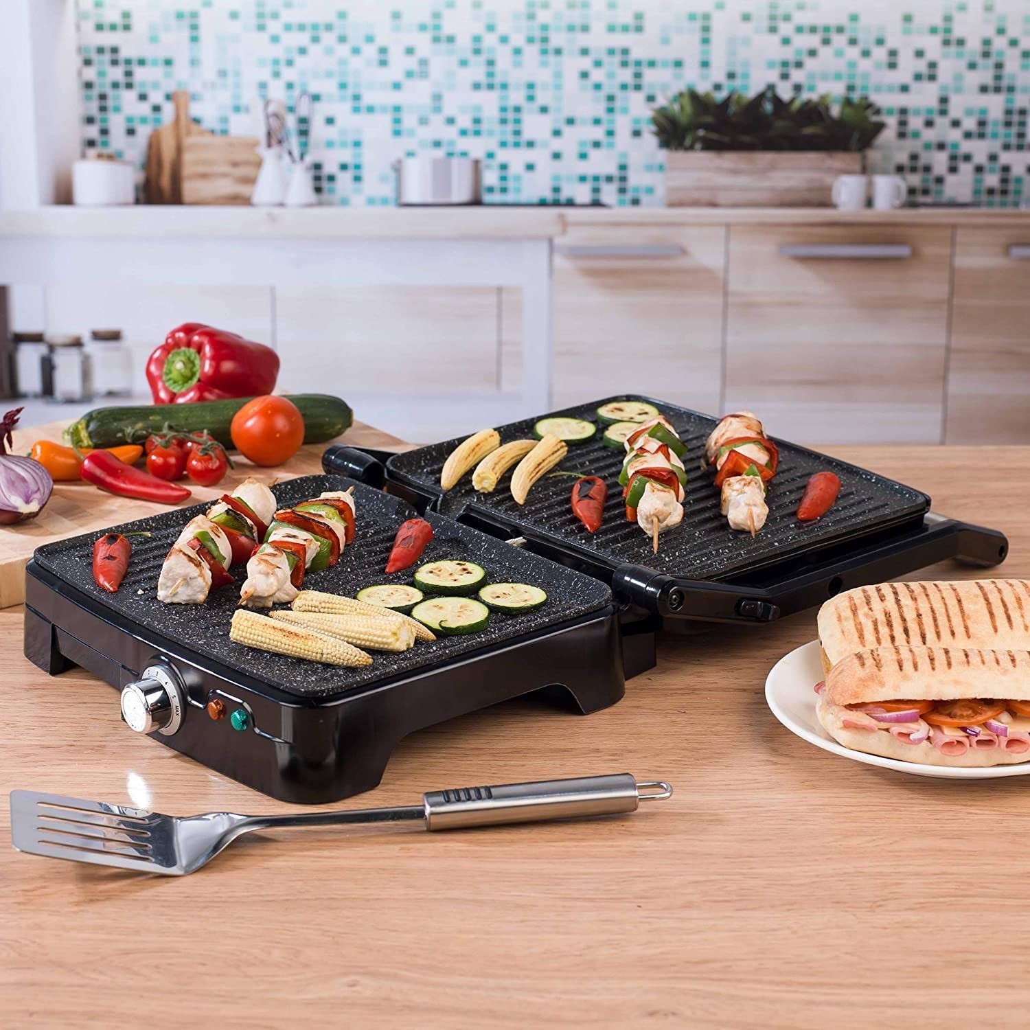 GRADE A1 Salter EK2003MG Megastone XL Health Grill Panini