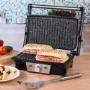 GRADE A2 - Salter EK2132MG Megastone Health Grill & Panini Maker - Stainless Steel