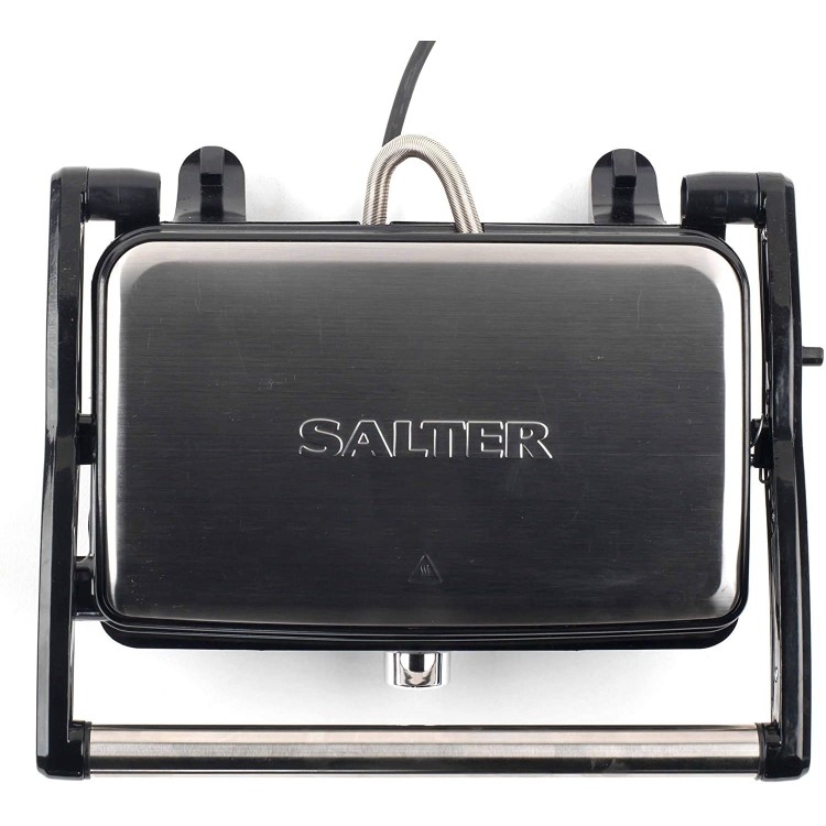 GRADE A2 - Salter EK2132MG Megastone Health Grill & Panini Maker - Stainless Steel