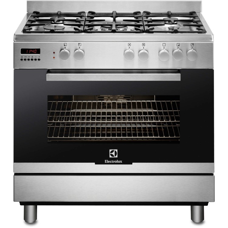 GRADE A3 - Electrolux EKK965AAOX 90cm Stainless Steel Single Oven Dual Fuel Range Cooker With Catalytic Cleaning