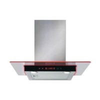 CDA 60cm Flat Glass Chimney Hood with LED Edge Lighting - Stainless Steel