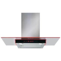 CDA 90cm Flat Glass Chimney Hood with LED Edge Lighting - Stainless Steel