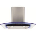 CDA 60cm Curved Glass Chimney Hood with LED Edge Lighting - Stainless Steel