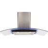CDA 90cm Curved Glass Chimney Hood with LED Edge Lighting - Stainless Steel