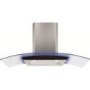 Refurbished CDA EKP90SS 90cm Curved Glass Canopy Cooker Hood Stainless Steel