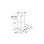 CDA 90cm Curved Glass Chimney Hood with LED Edge Lighting - Stainless Steel