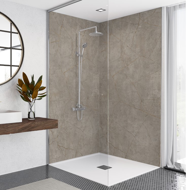 Gold Stone Wall Panel 1200mm Post Formed with Tongue and Groove - Wetwall