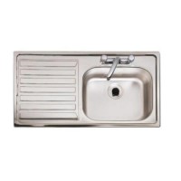 Astracast EL10XXHOMESK Eclipse Superdeep Single Bowl Left Hand Drainer Satin Steel Sink