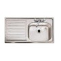 Astracast EL10XXHOMESK Eclipse Superdeep Single Bowl Left Hand Drainer Satin Steel Sink