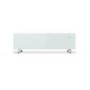 electriQ 750W Smart Slim Gloss White Glass Panel Heater Wall Mounted or Skirting Fitted Bathroom Safe Energy Efficient