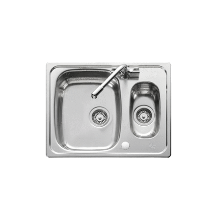 GRADE A1 - Leisure Sinks EL650 Euroline Stainless Steel 650x508 1.5 Bowl 2 Tapholes Reversible