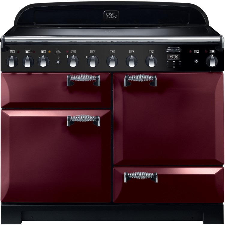 Rangemaster ELA110EICY 117810 Elan Deluxe 110cm Electric Range Cooker With Induction Hob - Cranberry
