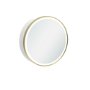 ONLY OPENED - Brass Sliding Mirrored Bathroom Cabinet with Lights 600mm - Elara