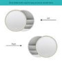 ONLY OPENED - Brass Sliding Mirrored Bathroom Cabinet with Lights 600mm - Elara