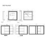 Black Sliding Square Mirrored Bathroom Cabinet with Lights 600 x 600mm - Elara