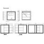 Black Sliding Recessed Bathroom Mirror Cabinet with Lights 600 x 600mm - Elara