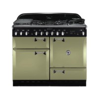 Rangemaster 100990 Elan 110cm Dual Fuel Range Cooker - Olive Green