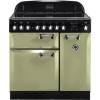 Rangemaster 100970 Elan 90cm Electric Range Cooker With Ceramic Hob - Olive Green