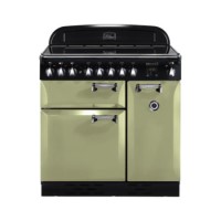 Rangemaster 100980 Elan 90cm Electric Range Cooker With Induction Hob - Olive Green