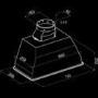 GRADE A1 - As new but box opened - Elica ELB-HT-80 ELBHT80 Ultra High Spec Grey 72cm Canopy Cooker Hood