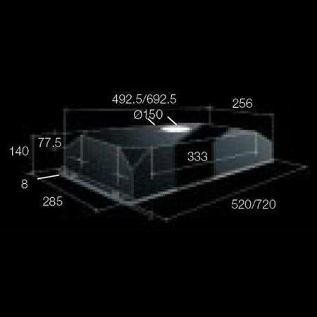 Elica ELB80RM Elibloc 9 80 RM Grey 724mm Canopy Cooker Hood With External Motor