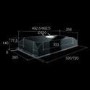 Elica ELB80RM Elibloc 9 80 RM Grey 724mm Canopy Cooker Hood With External Motor