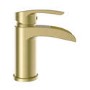 Brushed Brass Waterfall Basin Mixer Tap & Freestanding Tap Pack - Elina