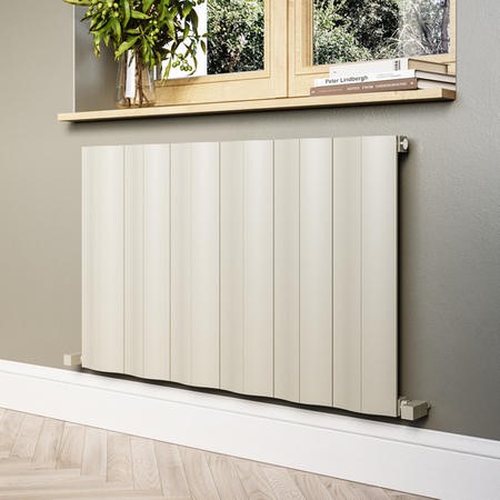 Elephant Radiators Beige Horizontal Wave Designer Single Panel Radiator 600 x 970 - Elbrus ...