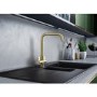 Rangemaster Elements 1.5 Bowl Inset Black Granite Kitchen Sink with Reversible Drainer