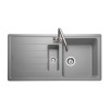 1.5 Bowl Inset Grey Granite Kitchen Sink with Reversible Drainer - Rangemaster Elements
