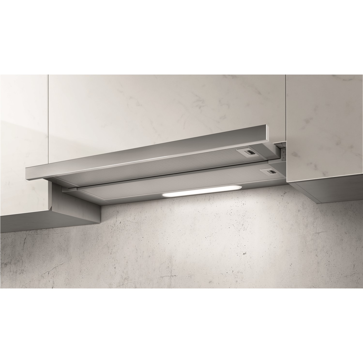 Refurbished Elica ELITE14-LED-90 Elite 90cm Telescopic Cooker Hood Stainless Steel