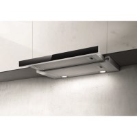 Elica ELITE26-60-GL 60cm Slideaway Canopy Cooker Hood Stainless Steel And Black Glass