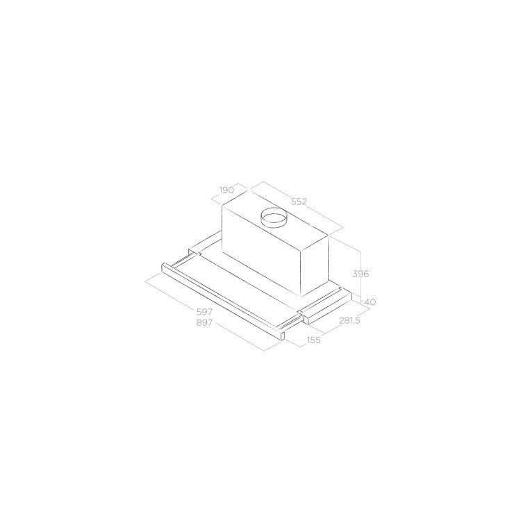 Elica ELITE35-90 Elite 90cm Telescopic Cooker Hood - Silver