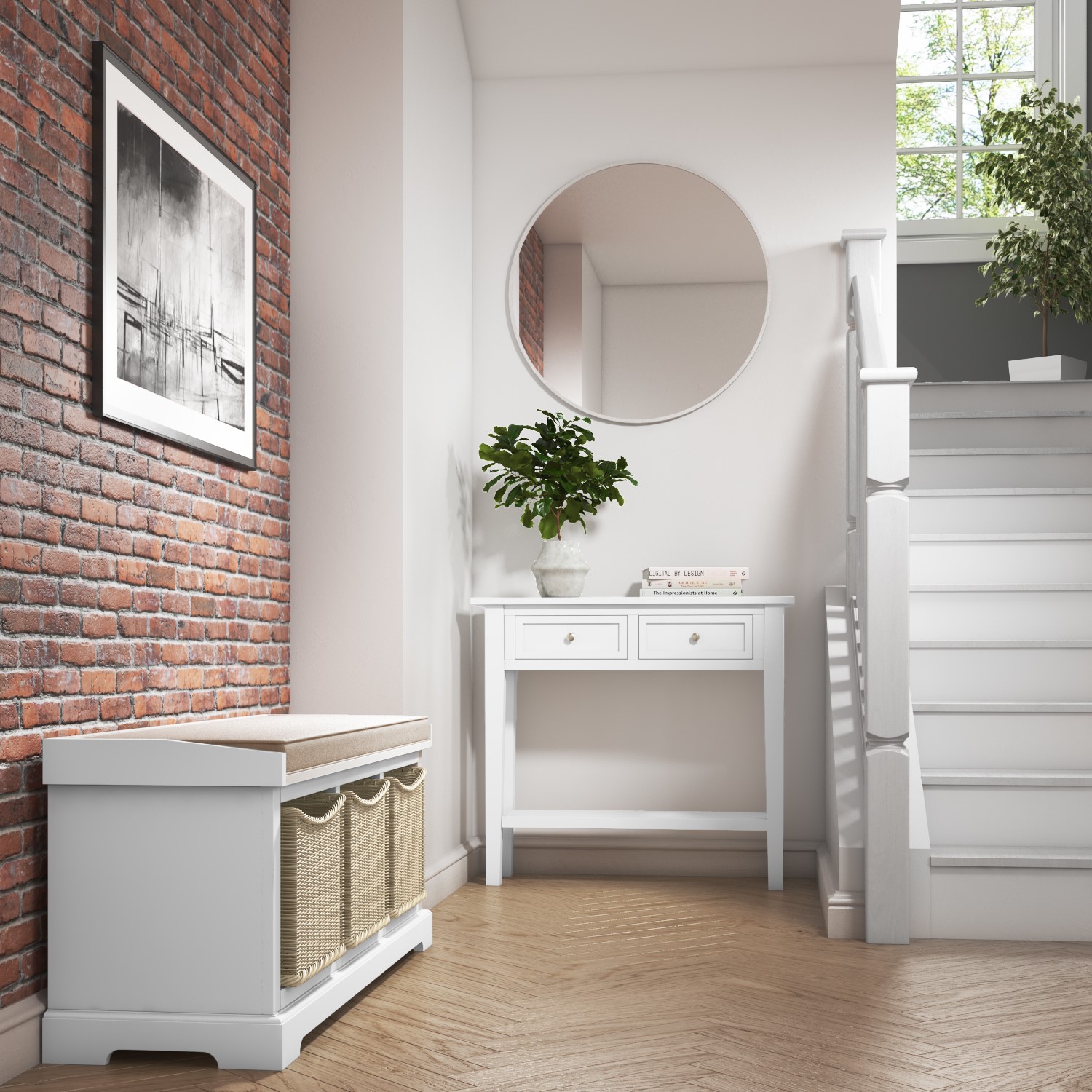 Narrow Console Table With Drawers In White Elms 5056096030952 Ebay Narrow Console Table With Drawers In White Elms 5056096030952 Ebay