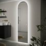 Arched Backlit Heated Tall Bathroom Mirror with Lights 500 x 1800mm - Elod